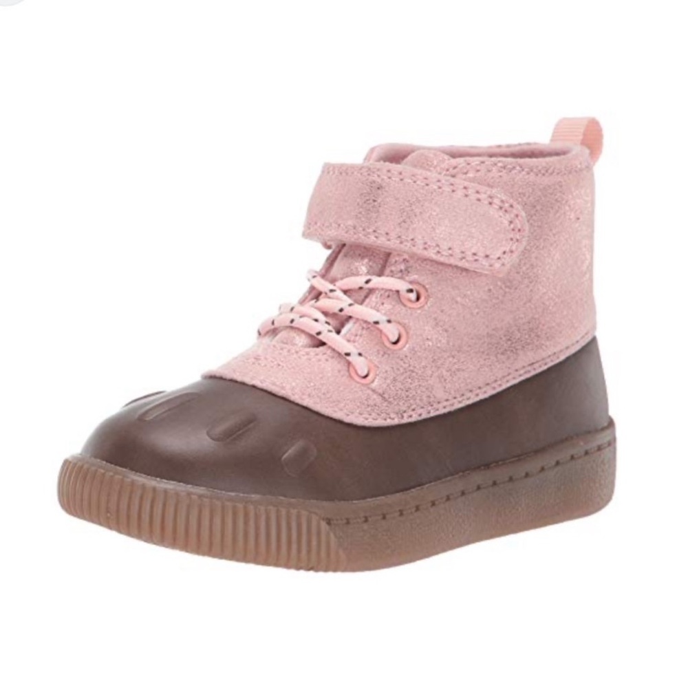 Carter's Frost Pink Brown Lace Up Infant/Toddler Girls Duck
Ankle Boots